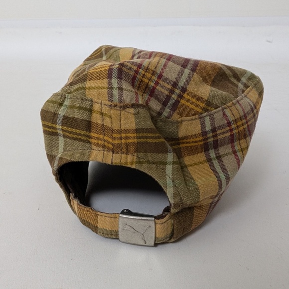 Y2K Plaid News Boy Cap Puma Baker Paper Boy Pendleton Cabby Pageboy Brim - Picture 7 of 8